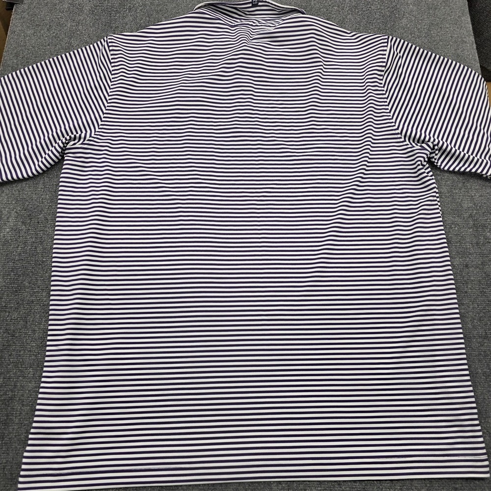 Clemson Tigers Retro Cutter and Buck Purple White Stripe Polo Shirt Men - 2XT - Picture 7 of 10